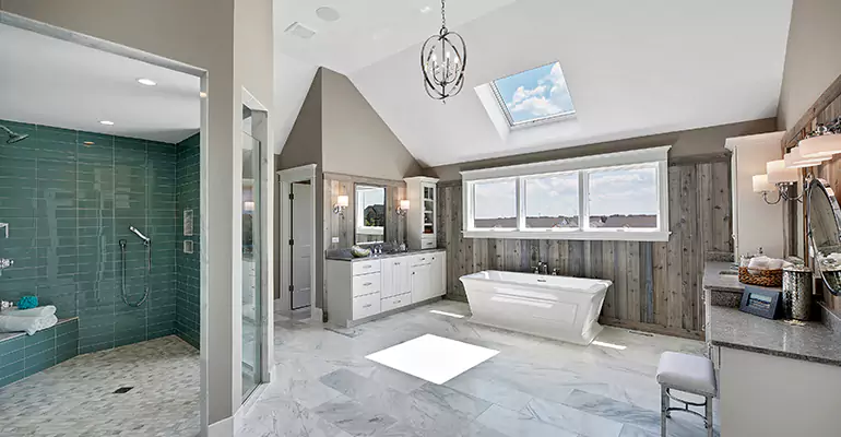 Guest Bathroom Flooring Remodel in Cedar Grove