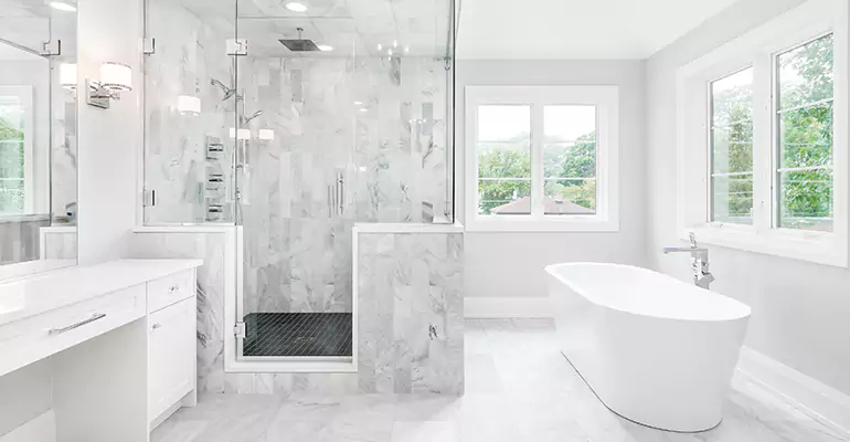 New Construction Master Bathrooms in Cedar Grove